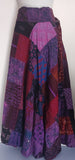 PURPLE  ~ Patchwork Cotton Wrap Skirt!