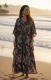 MIDNIGHT ~ Paisley Kaftan! FREE SIZE