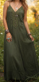 OLIVE ~ Cotton Maxi Dress!