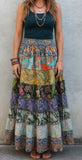 BOHEMIAN  ~ Tiered Silk Blend Skirt!