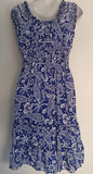 BLUE & WHITE ~ Silk Blend Summer Dress!