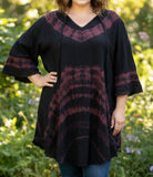 TIE DYED   ~ Lace Trimmed Top!