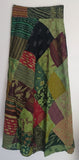 EARTHY GREEN  ~ Patchwork Cotton Wrap Skirt!