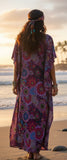PURPLE ~ Mandala Kaftan! FREE SIZE