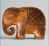 HAND~CRAFTED ~ Wooden Elephant!