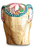 HANDMADE & HAND PAINTED ~ Wooden Elephant!