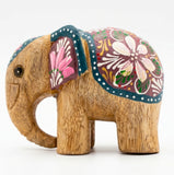 HANDMADE & HAND PAINTED ~ Wooden Elephant!